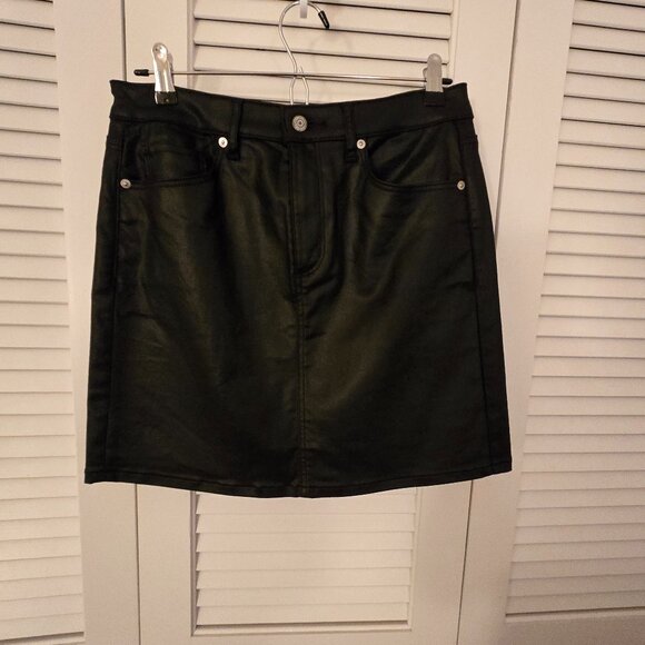 Loft Black Pleather Skirt - Picture 1 of 3